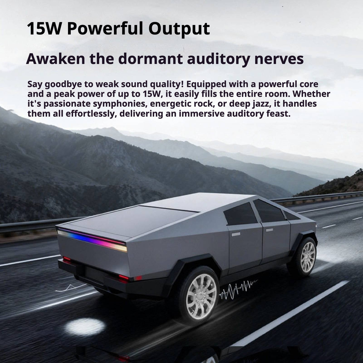KP-828 Best-Selling Bluetooth Speaker Cyber Style Car Model With Dynamic Color (product 10477795672347 image 43998823547163)