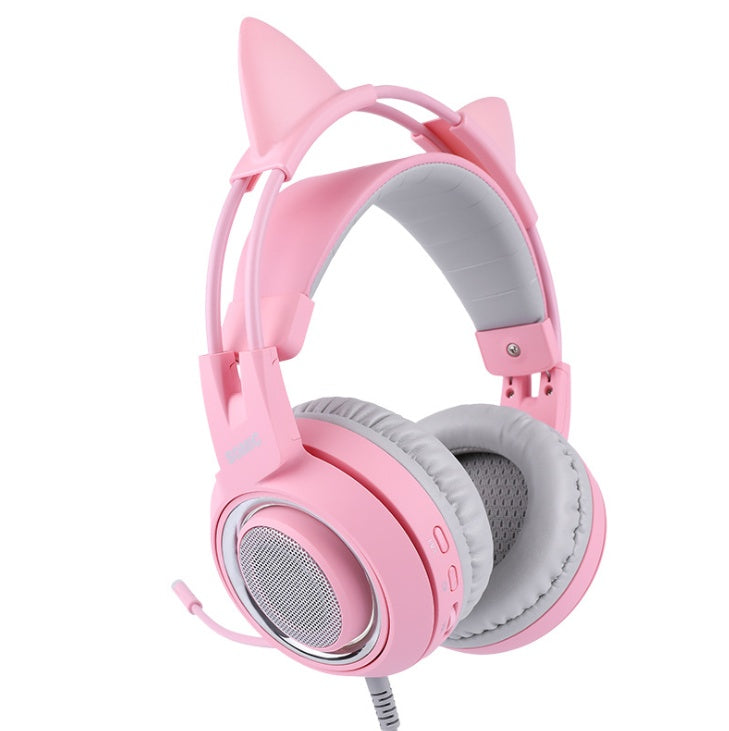 G951 Gaming Headset USB 7.1 Virtual Surround Sound Headsets LED Cat Ear Headphones - 0 - by My Store (image 8) | Heavy Bass