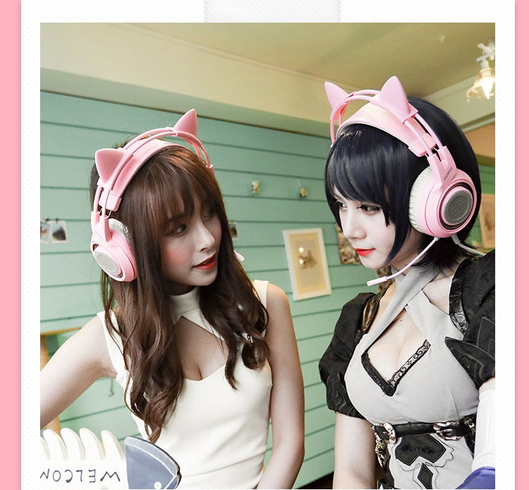 G951 Gaming Headset USB 7.1 Virtual Surround Sound Headsets LED Cat Ear Headphones - 0 - by My Store (image 4) | Heavy Bass