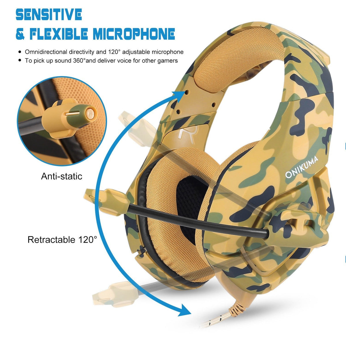 Gaming Headsets Noise Isolation Volume Adjustment Stereo Earmuffs w/ (product 10477775323419 image 43998711972123)