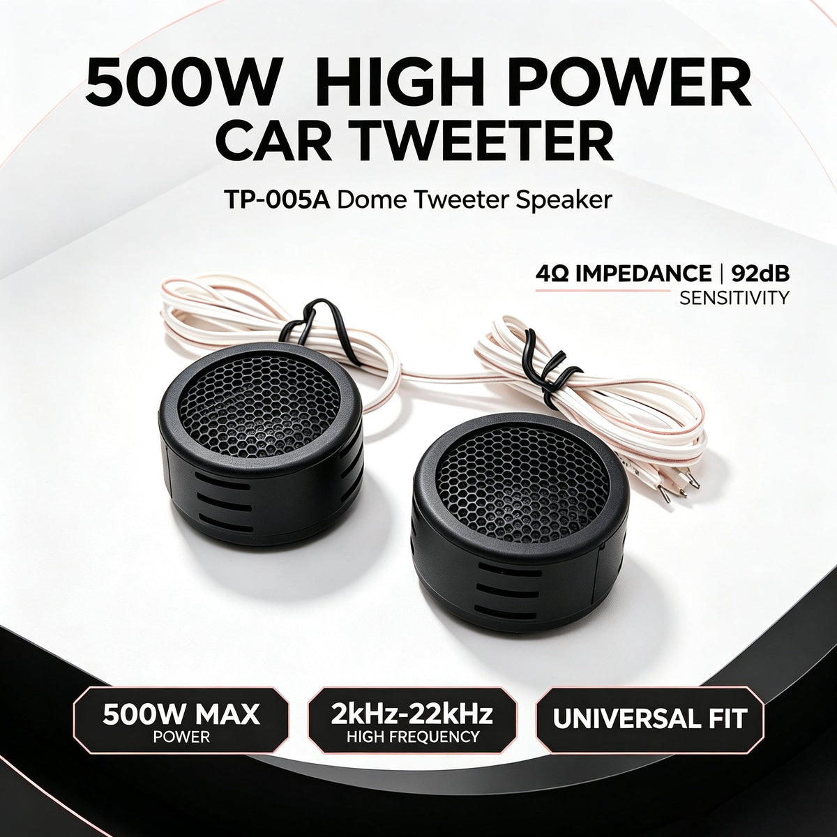 High End Car Dome Tweeter Speaker Mini Vehicle Audio High Frequency Loudspeaker - 4 - by Noventix (image 1) | Heavy Bass &