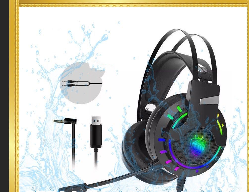 Luxury Gaming Headset with Microphone 3.5mm Wired Earphone Surround Sound Game (product 10477775061275 image 43998711185691)