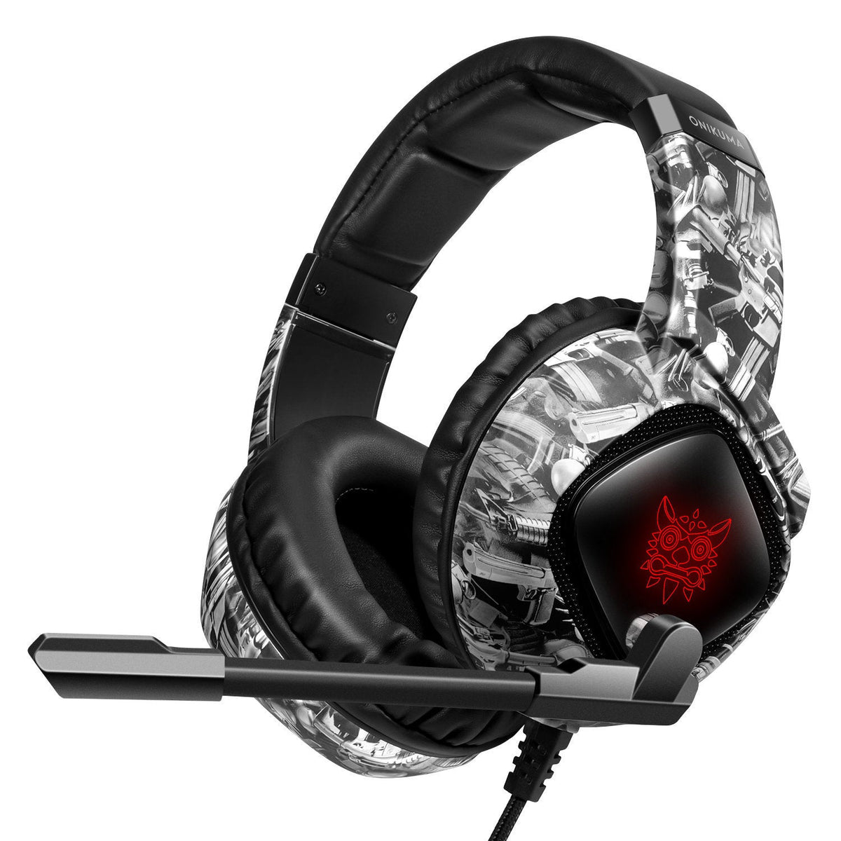Gaming Headset For X-box One, PS4 Over Ear Headphones RGB Earphone With Noise (product 10477775454491 image 43998712955163)
