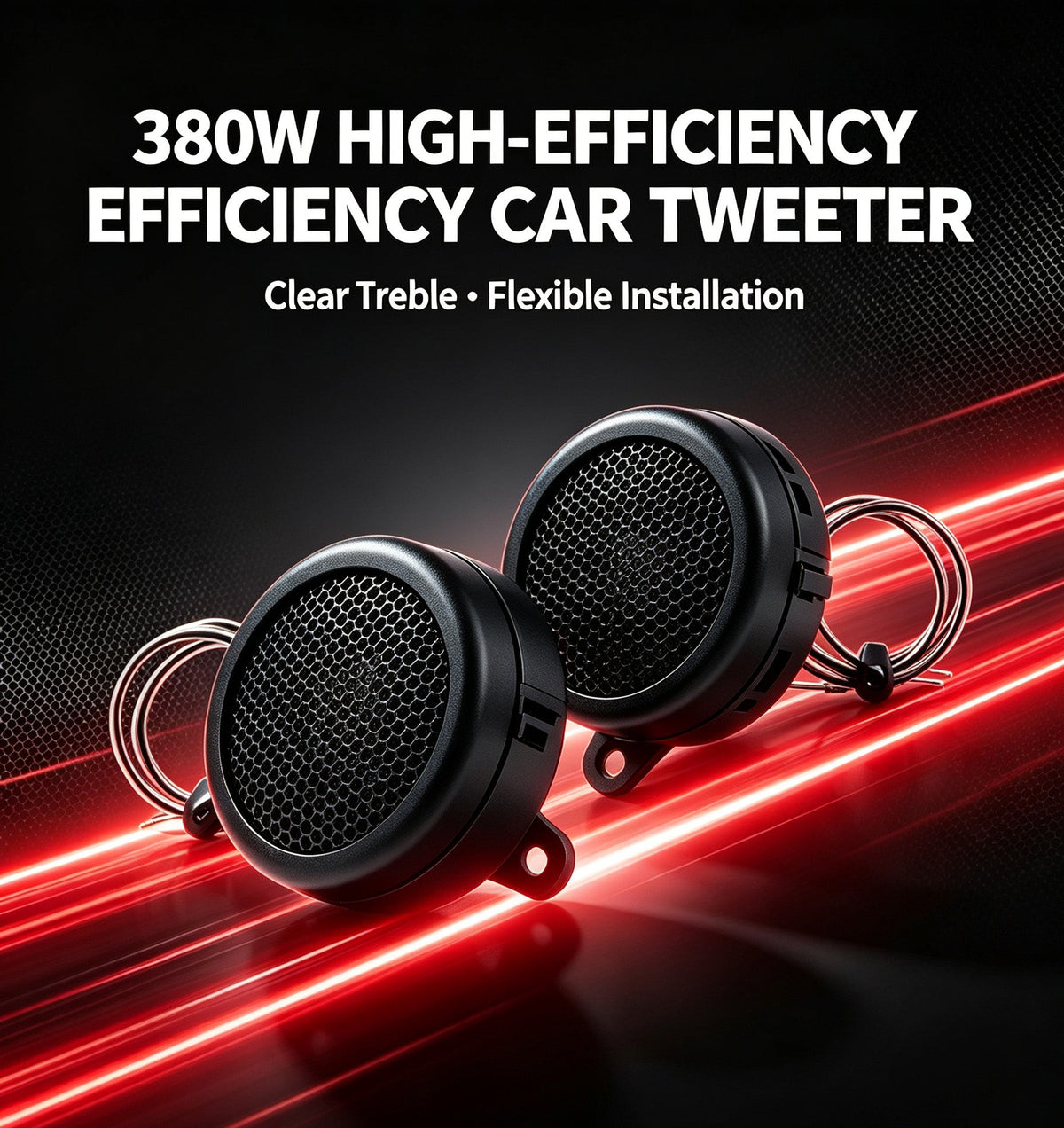 Car Audio Tweeter 380W High Frequency Car Stereo Speaker With Mount Bracket (product 10477796589851 image 43998829478171)