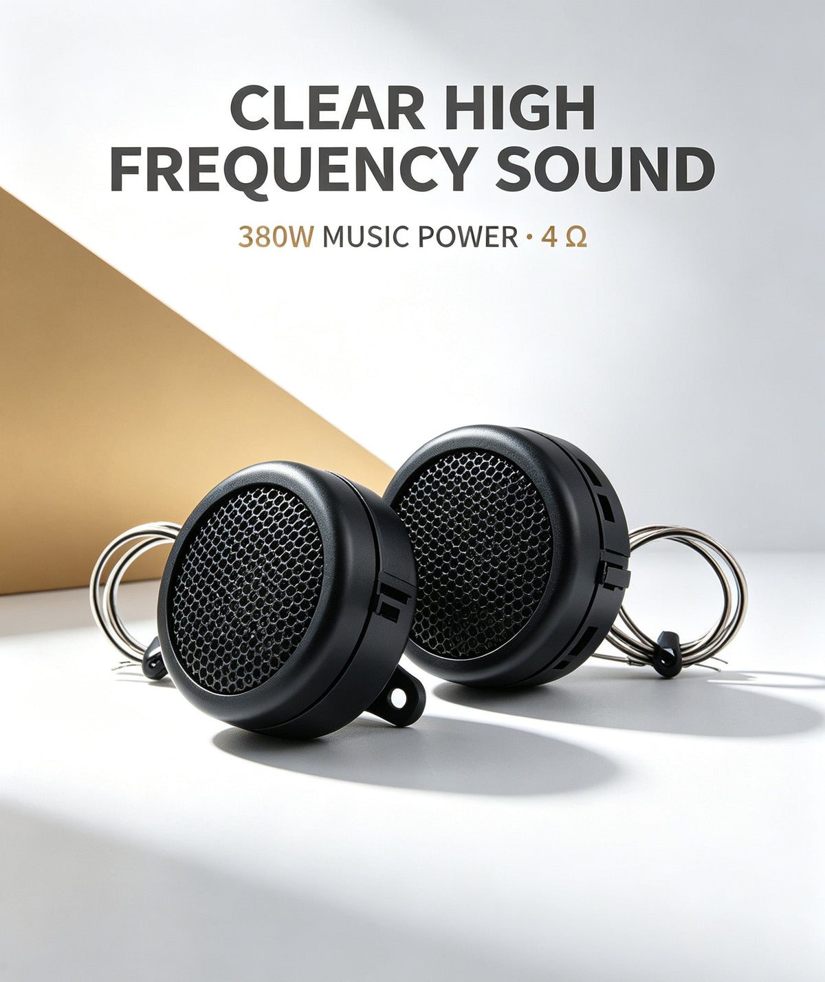 Car Audio Tweeter 380W High Frequency Car Stereo Speaker With Mount Bracket Clear Sound Modified (product 10477796589851)