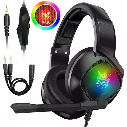 Gaming Headset For X-box One, PS4 Over Ear Headphones RGB Earphone With Noise Cancellation (product 10477775782171)