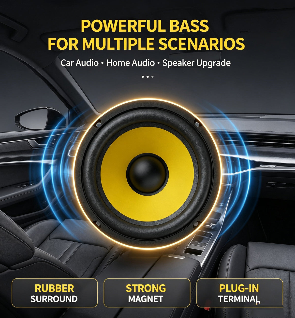 4 5 6.5 8 10 12 Inch Car Subwoofer Speaker Heavy Bass Audio Loudspeaker For Car Stereo Modification (product 10477796622619)