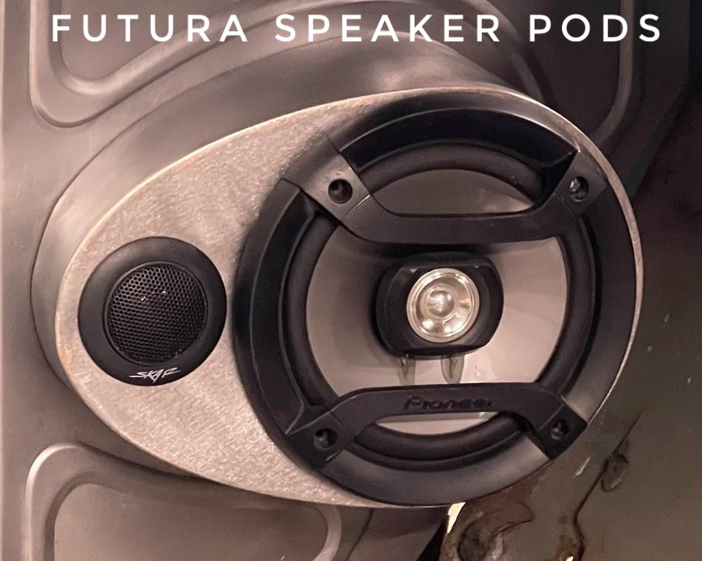 Futura design speaker pods - Kick panels - by A2 Metal Fab | Heavy Bass & Prosody