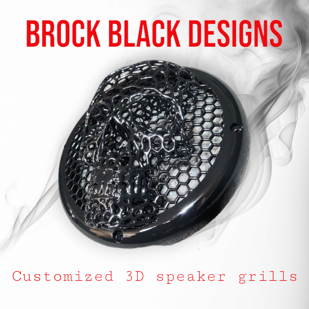 Competition series of webbed skull speakers grill covers - SPEAKER GRILLS - by Brock Black Customs (image 7) | Heavy Bass &