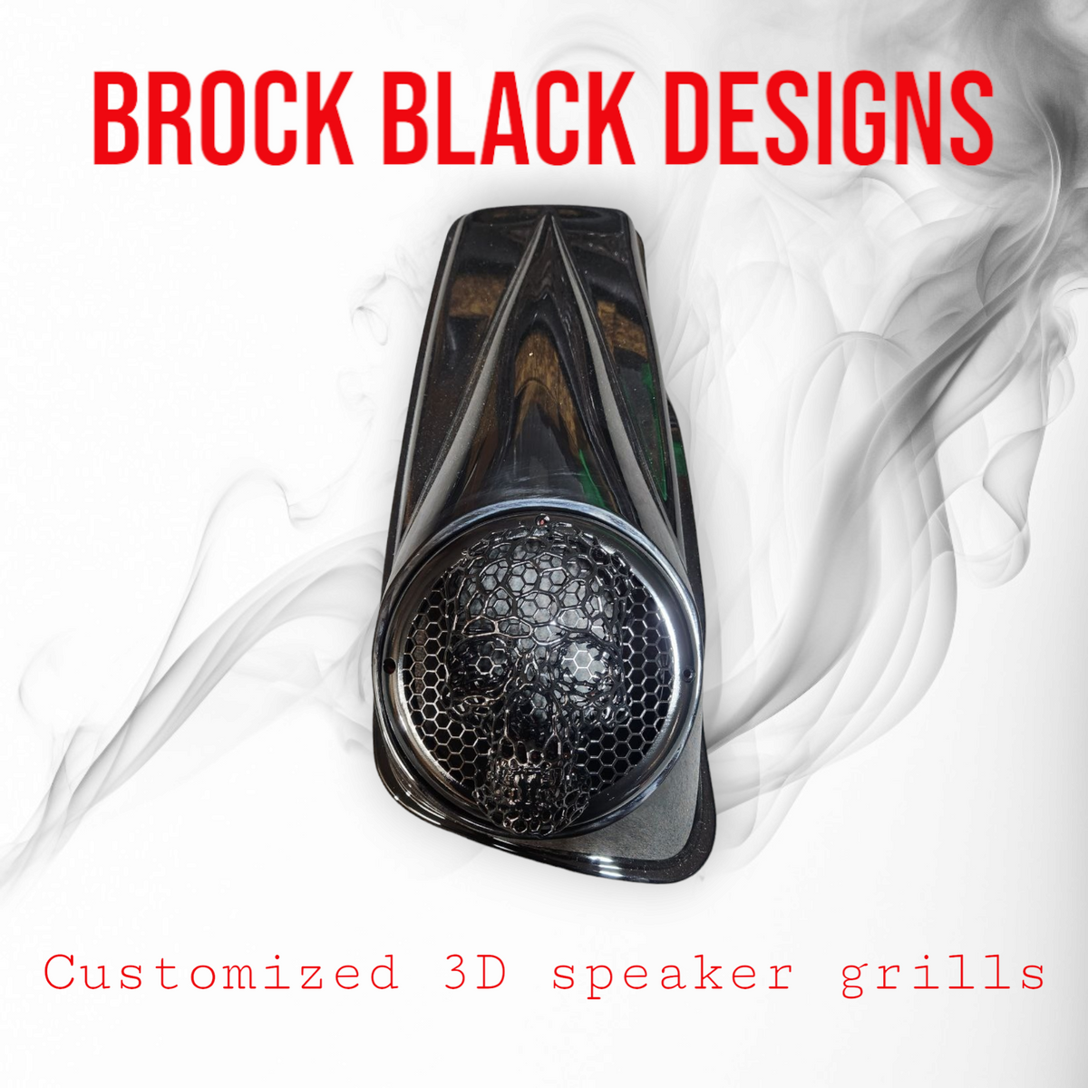Competition series of webbed skull speakers grill covers - SPEAKER GRILLS - by Brock Black Customs (image 11) | Heavy Bass &