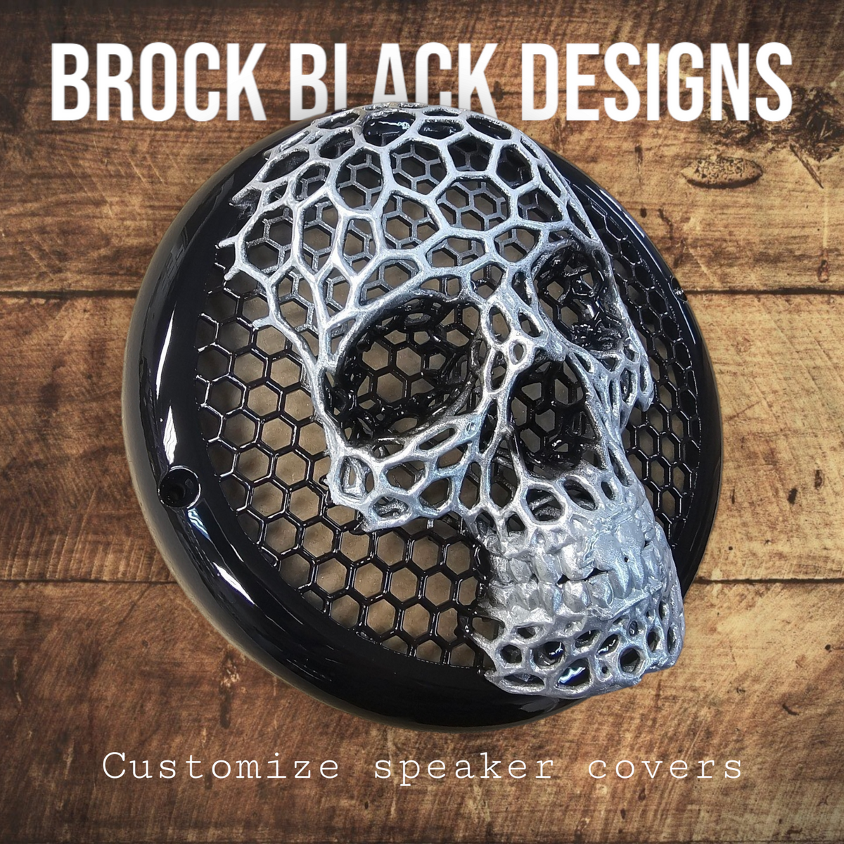 Competition series of webbed skull speakers grill covers - SPEAKER GRILLS - by Brock Black Customs (image 14) | Heavy Bass &