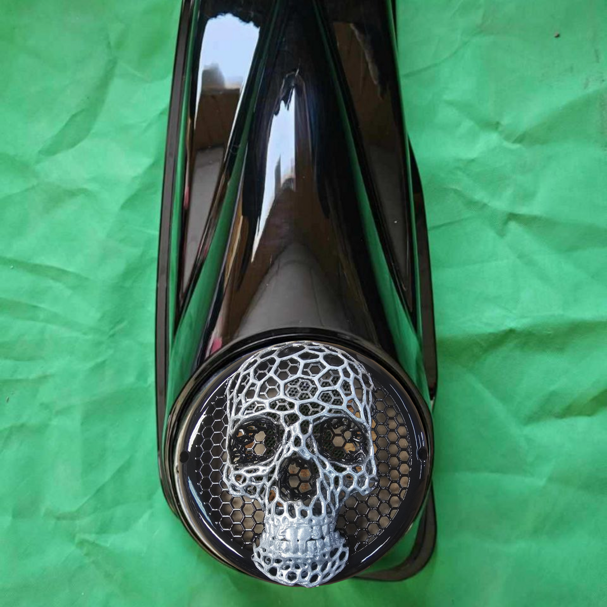 Competition series of webbed skull speakers grill covers - SPEAKER GRILLS - by Brock Black Customs (image 13) | Heavy Bass &