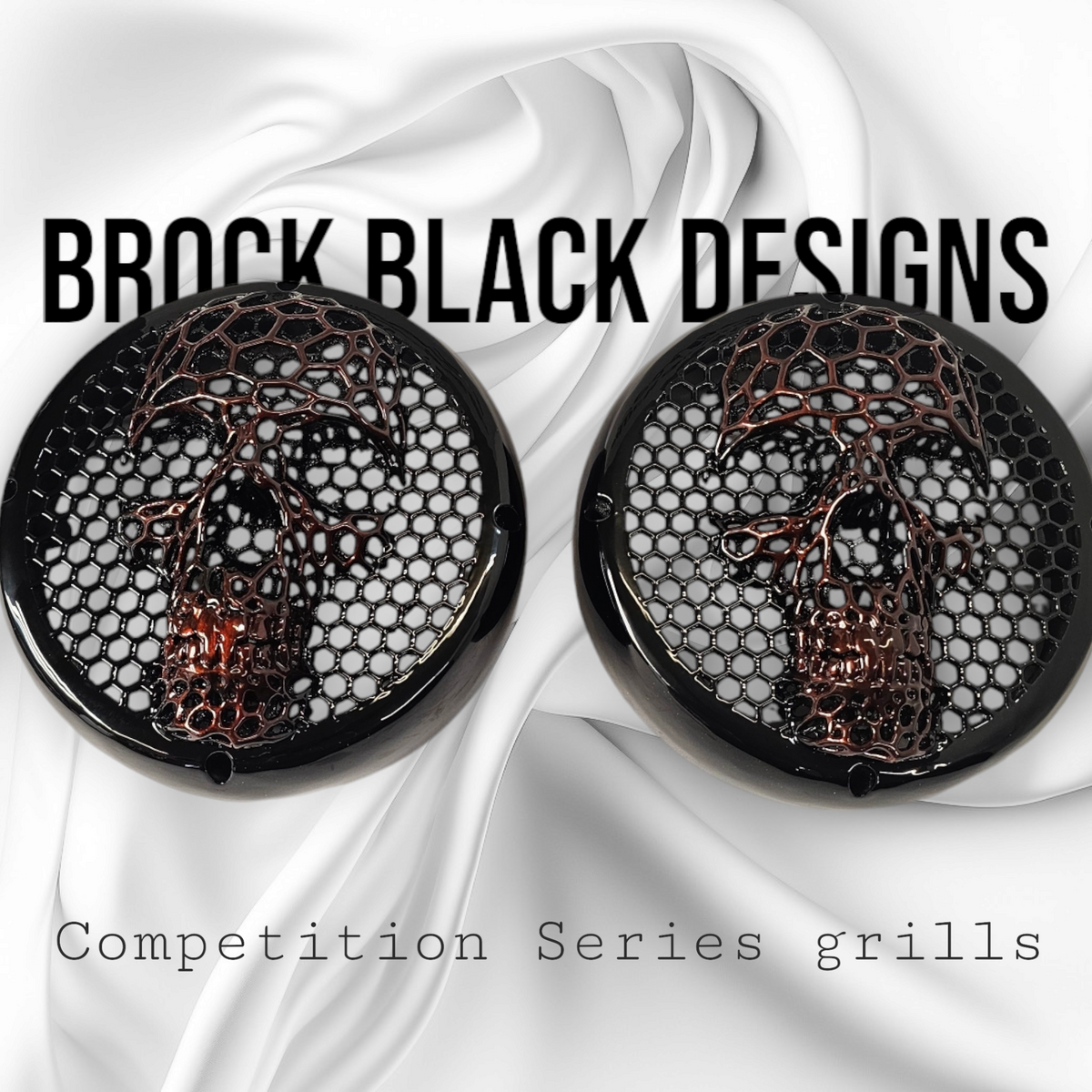 Competition series of webbed skull speakers grill covers - SPEAKER GRILLS - by Brock Black Customs (image 15) | Heavy Bass &