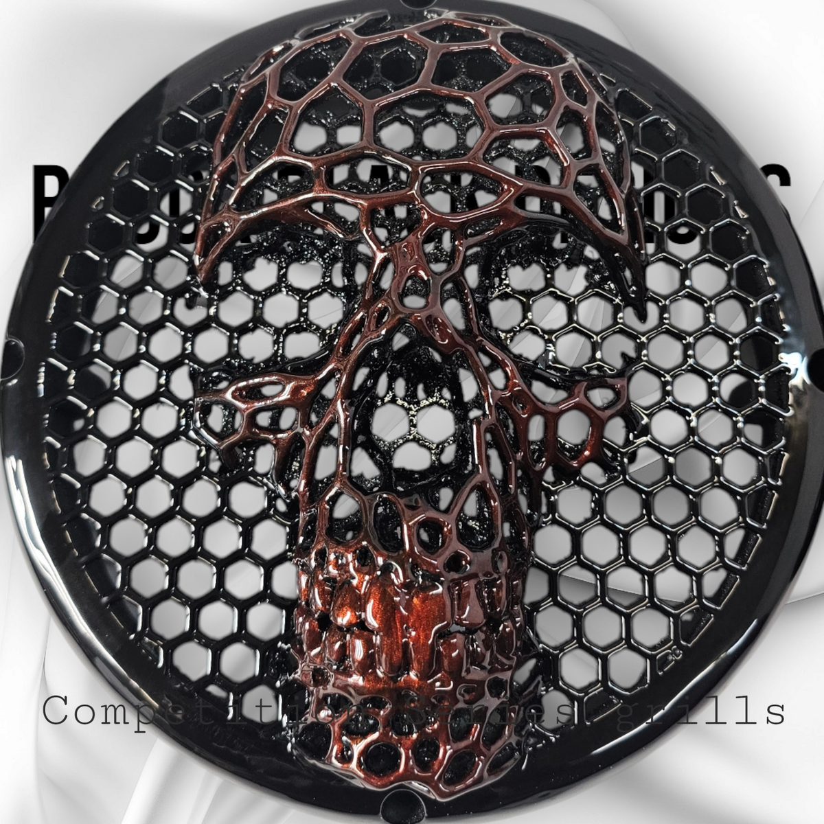 Competition series of webbed skull speakers grill covers - SPEAKER GRILLS - by Brock Black Customs (image 17) | Heavy Bass &