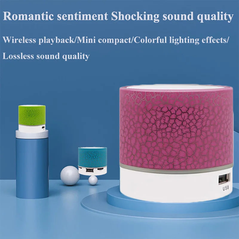 New Mini Portable Car Audio A9 Dazzling Crack LED Wireless Bluetooth 4.1 Subwoofer Speaker TF Card - by Noventix (image 5) |