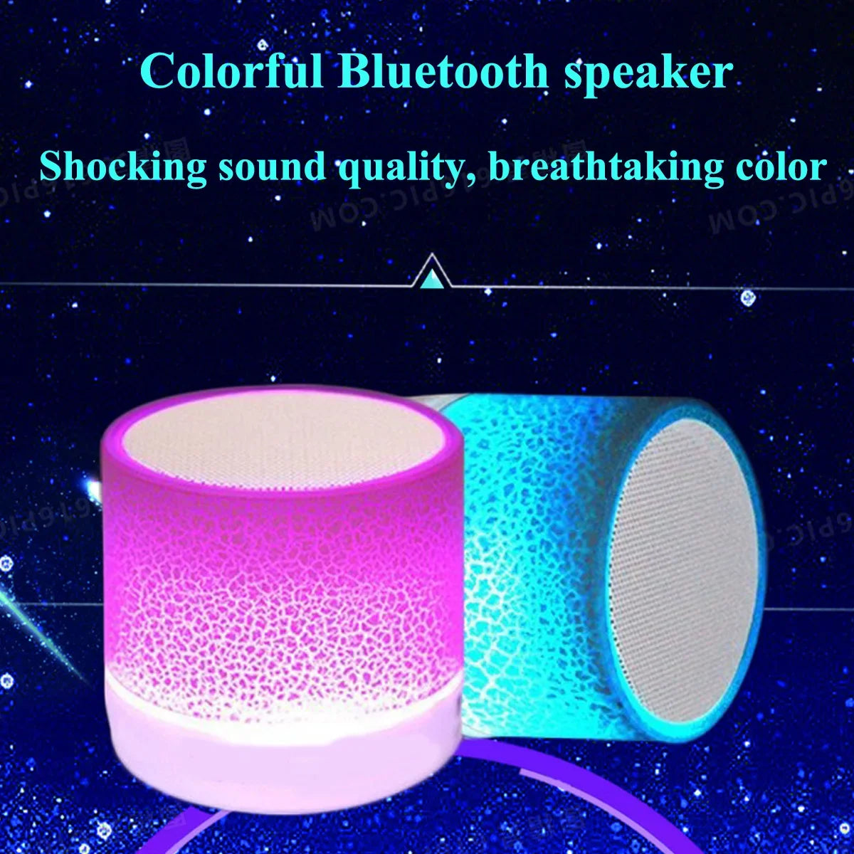 New Mini Portable Car Audio A9 Dazzling Crack LED Wireless Bluetooth 4.1 Subwoofer Speaker TF Card - by Noventix (image 4) |