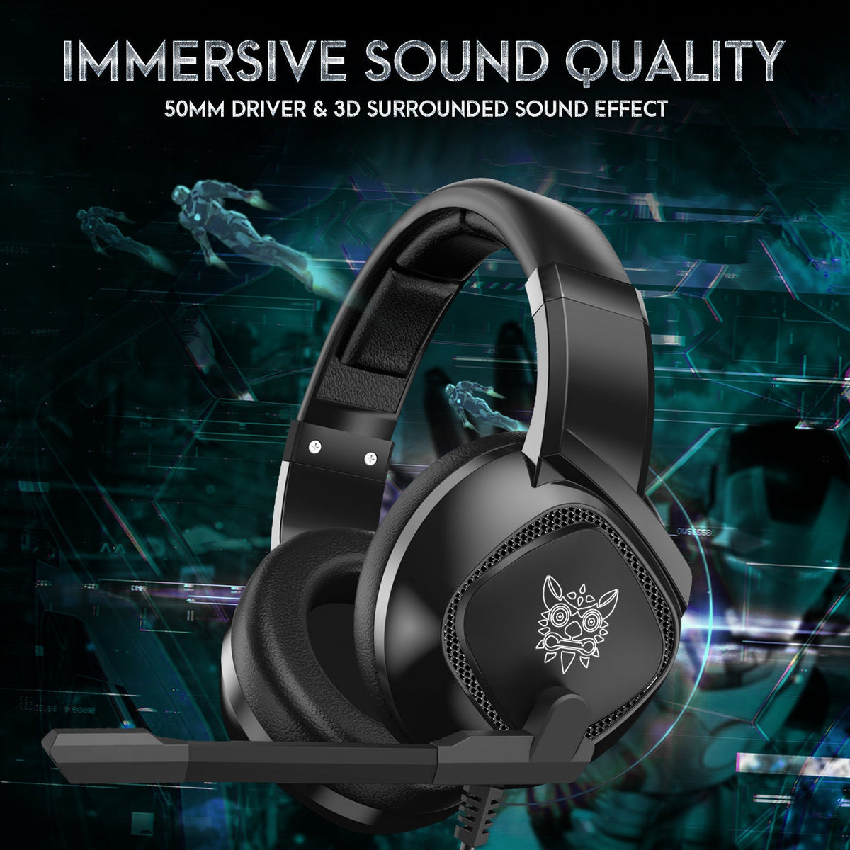 Gaming Headset For X-box One, PS4 Over Ear Headphones RGB Earphone With Noise (product 10477775782171 image 43998715314459)