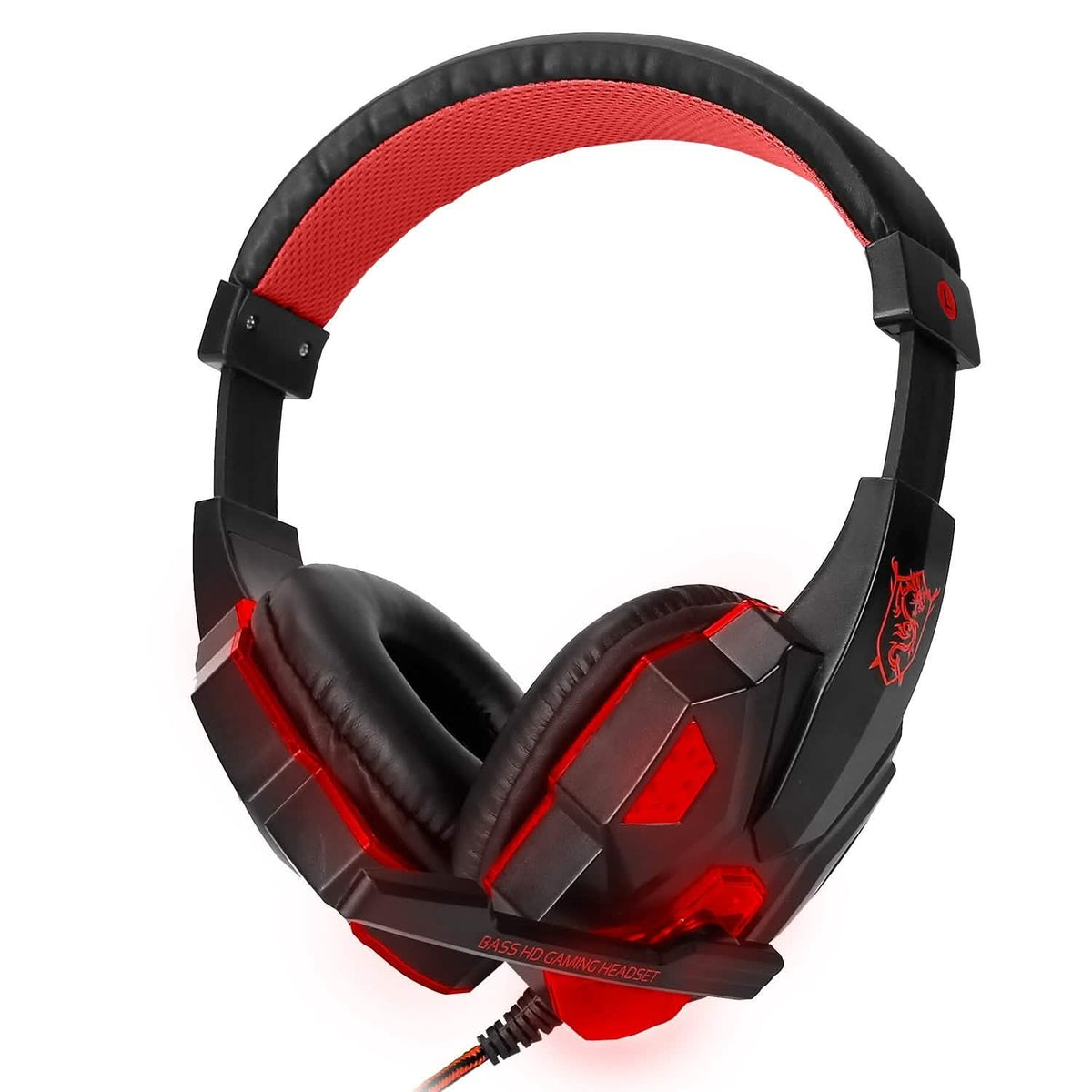 Gaming Headsets Stereo Bass Over Ear Headphones with LED Light Earmuff - Headphones - by EasyOptionXY | Heavy Bass & Prosody