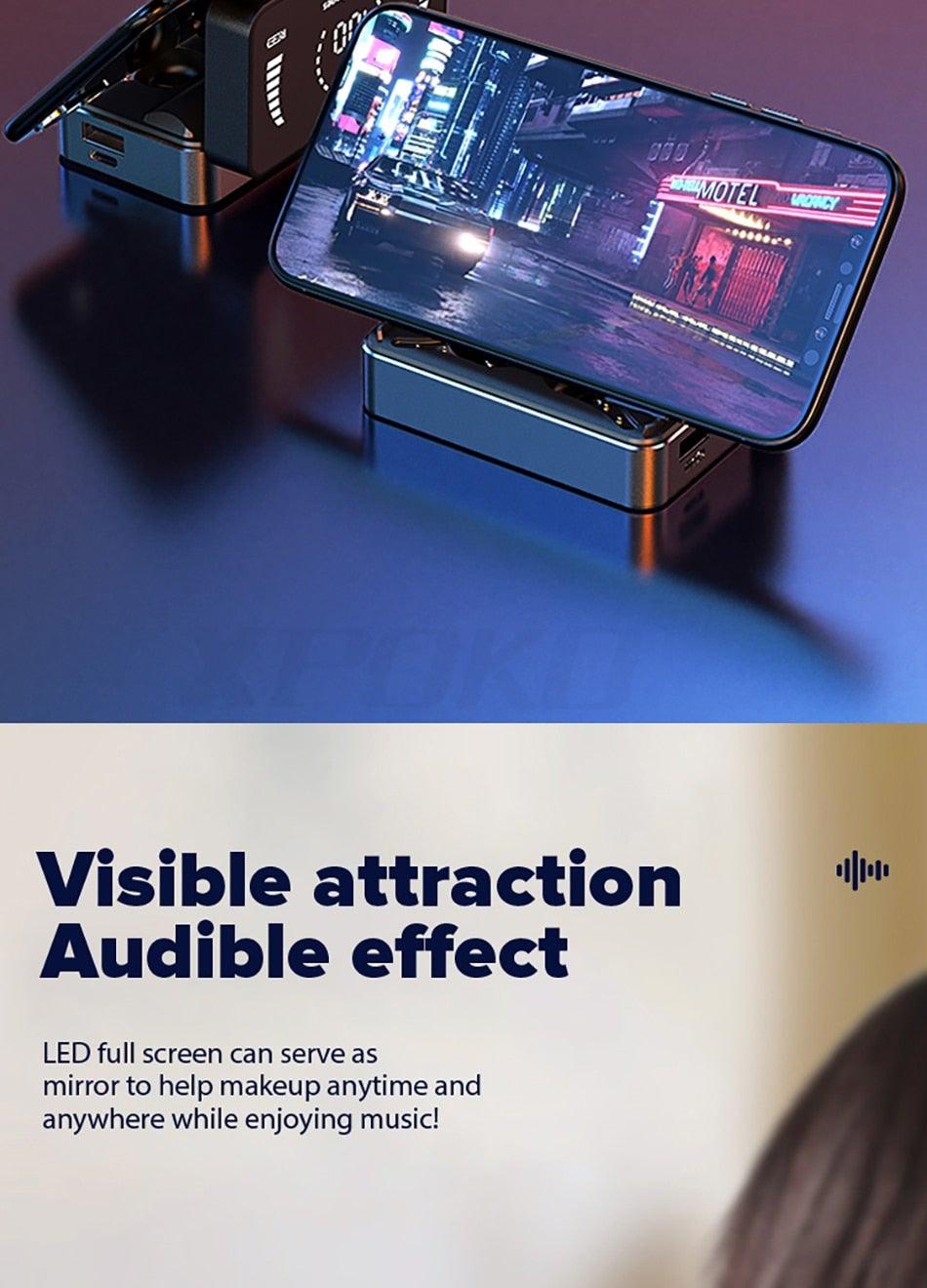 Luxury Earphone Bluetooth Compatible Headphones With Mic 3500mAh Mirror (product 10477776142619 image 43998718656795)
